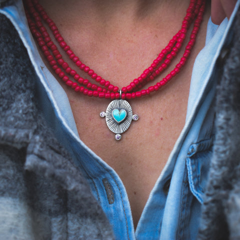 Awakened Heart Necklace - Vintage Beadstrands