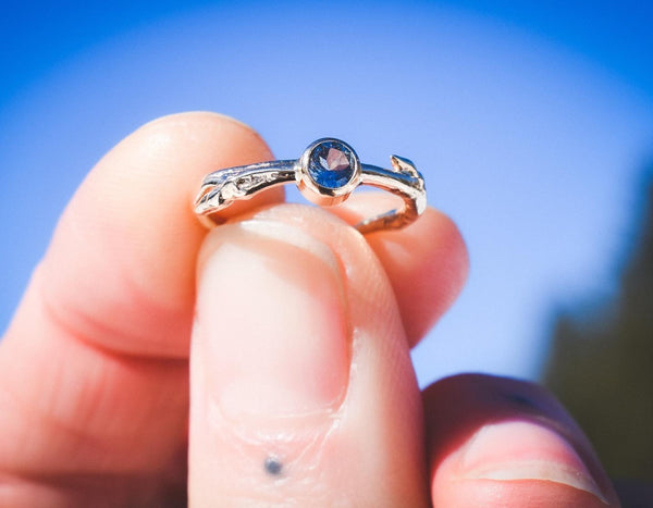 Aspen Twig Ring - Montana Sapphire